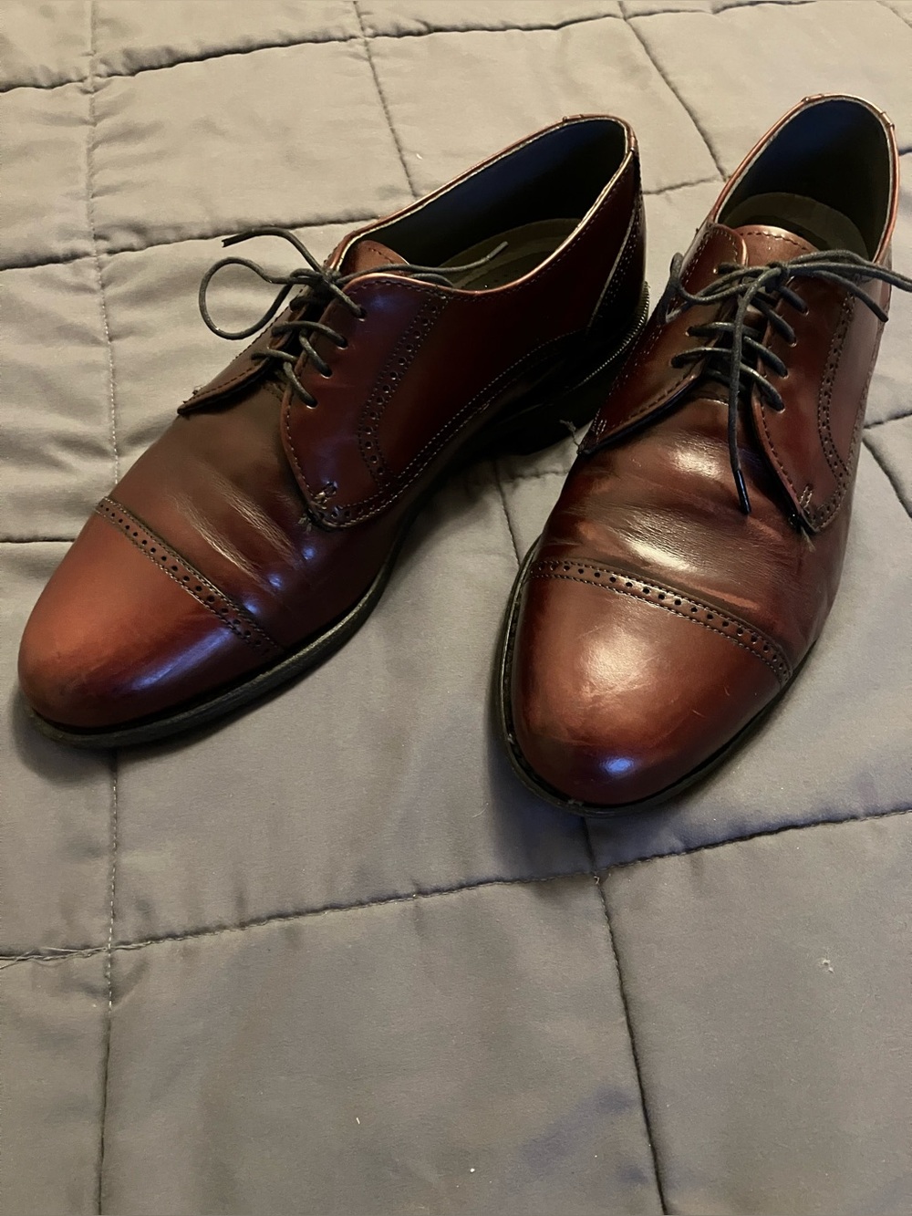 Vintage Dexter Made in USA Leather Cap-Toe Oxfords